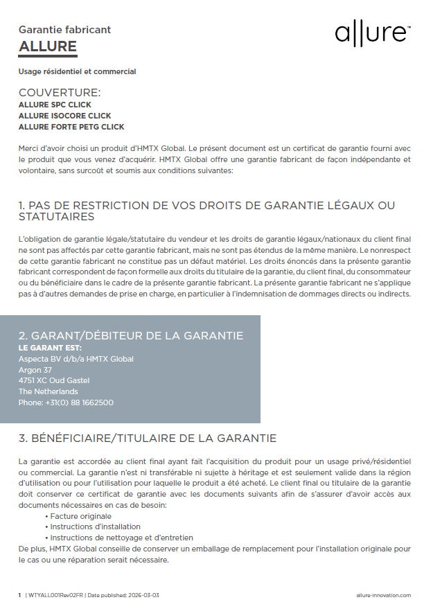 Manufacturer's warranty